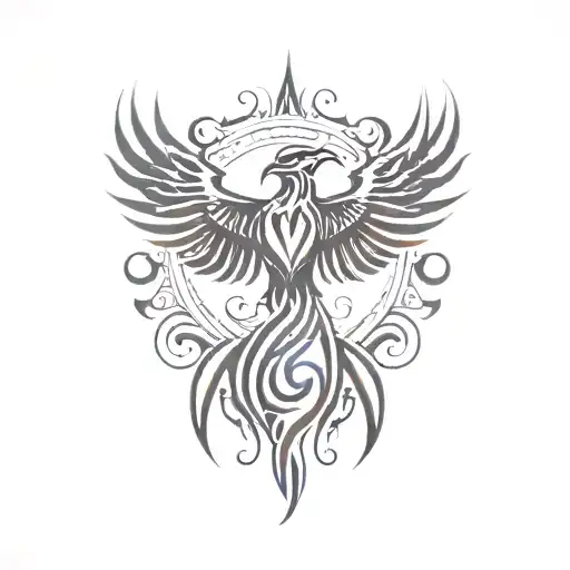 Phoenix tattoo design idea