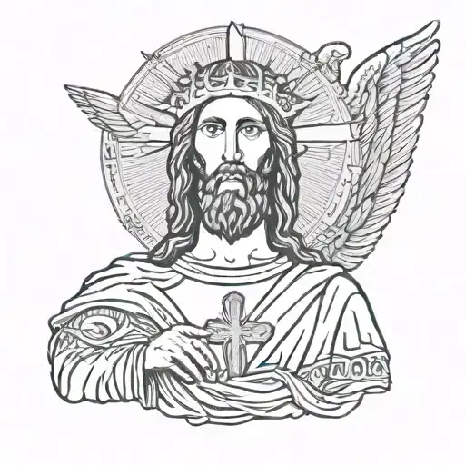 AVE CHRISTUS REX tattoo design idea