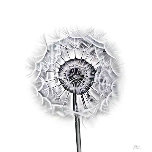 dandelion with the name Harley  tattoo design idea