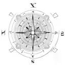  clock maze compass tattoo design idea