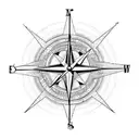  clock maze compass tattoo design idea