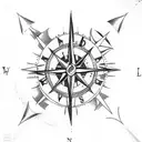 pirate compass tattoo design idea