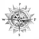 pirate compass tattoo design idea