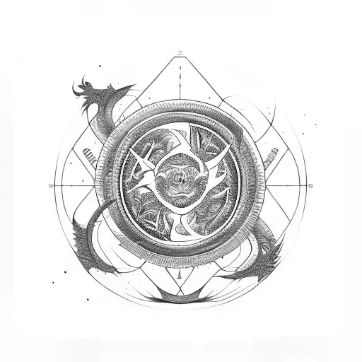 open enso with ink was dragon tattoo design idea