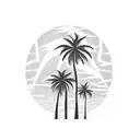 Palm Tree tattoo design idea