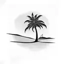 Palm Tree tattoo design idea