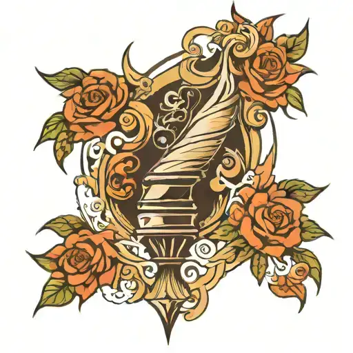 ups and downs sleeve tattoo design idea