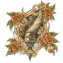 ups and downs sleeve tattoo design idea