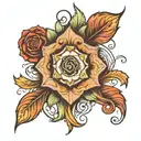 ups and downs sleeve tattoo design idea