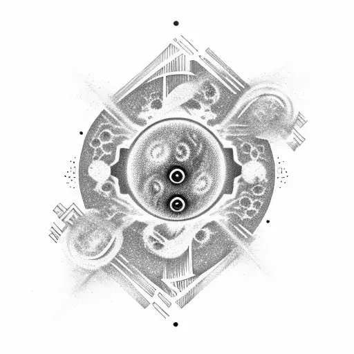 black hole in space tattoo design idea