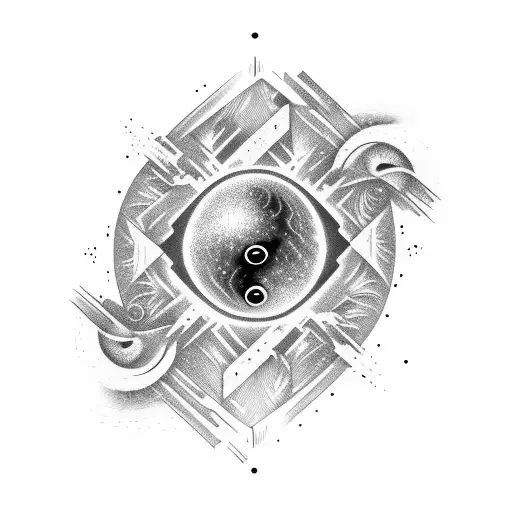 black hole in space tattoo design idea