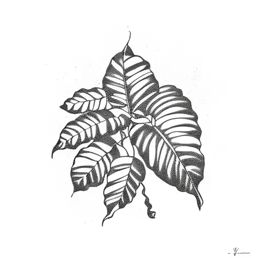 Coffee plant tattoo design idea