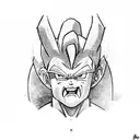 perfect cell from dragon ball z  tattoo design idea