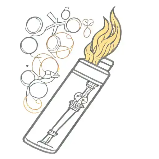paris 2024 olympic torch surrounded tattoo design idea