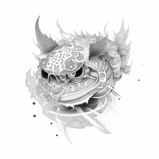 mdot with korean tattoo design idea