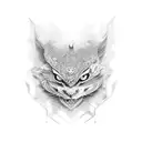 mdot with korean tattoo design idea