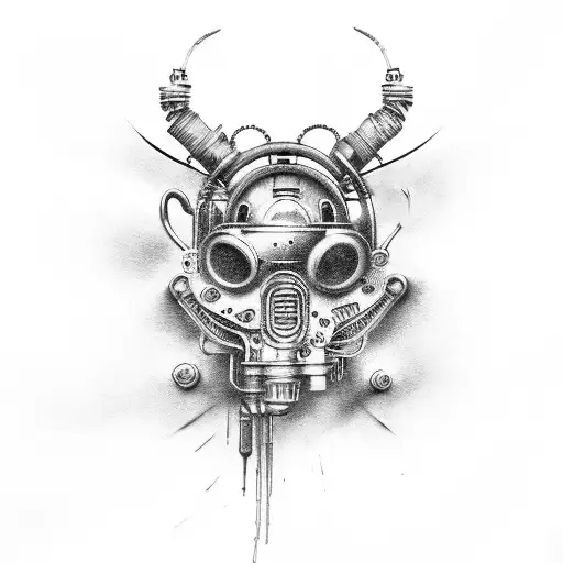steam punk tattoo design idea