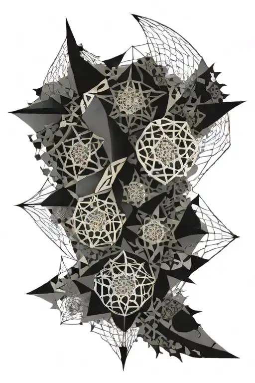 fractal patterns inspired tattoo design idea