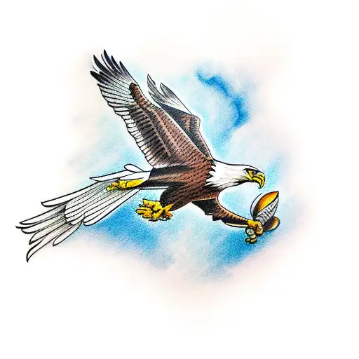 eagle flying tattoo design idea