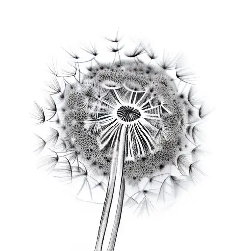 Dandelion tattoo design idea