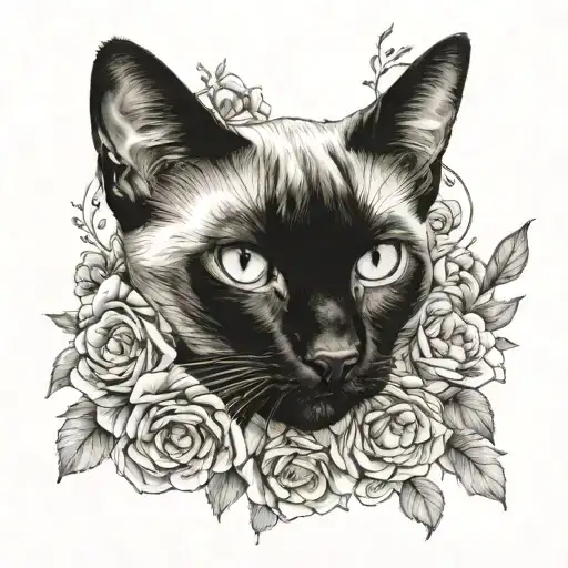 Siamese tattoo design idea