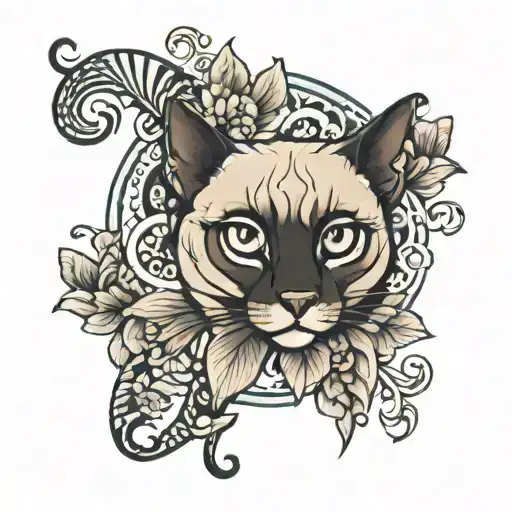 Siamese tattoo design idea