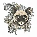 Siamese tattoo design idea