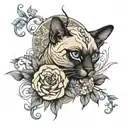 Siamese tattoo design idea