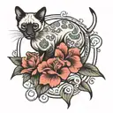 Siamese tattoo design idea