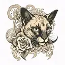 Siamese tattoo design idea