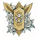 gold bar tattoo design idea