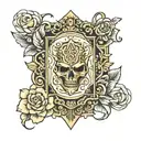 gold bar tattoo design idea