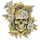 gold bar tattoo design idea