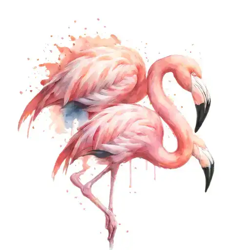 flamingo standing tattoo design idea
