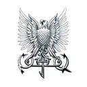 polish eagle carrying an anchor tattoo design idea