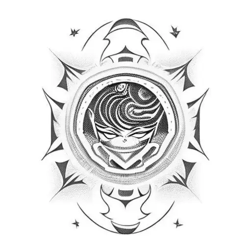 marshallese star anime number 7 tattoo design idea