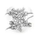 ivy vines that wrap around my arm and a path that represents a rough childhood tattoo design idea