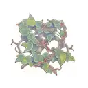 ivy vines that wrap around my arm and a path that represents a rough childhood tattoo design idea