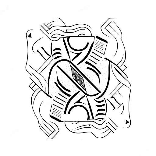 Playing cards and silence tattoo design idea