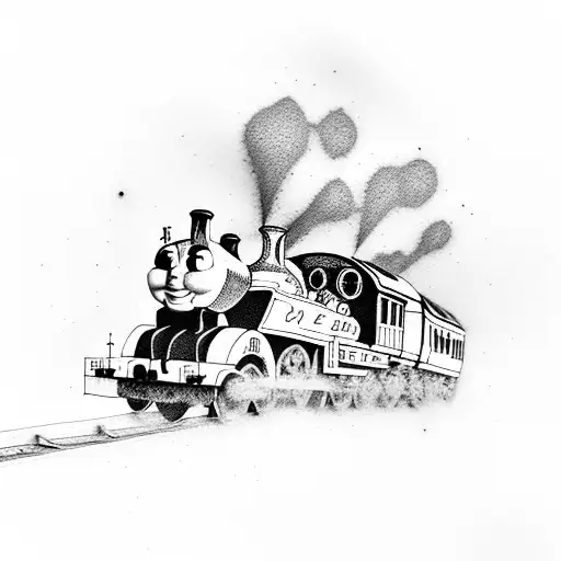 Thomas the train engine + autism tattoo design idea