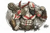 kratos tattoo design idea