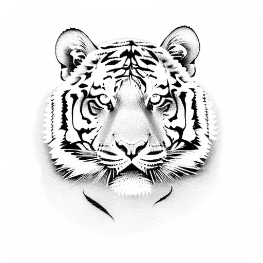 Tiger full body  tattoo design idea