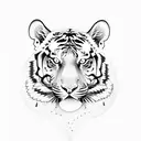 Tiger full body  tattoo design idea