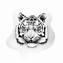 Tiger full body  tattoo design idea