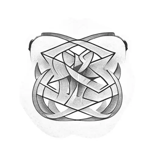 Organic and techie ankle band tattoo design idea