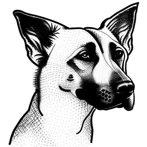 Belgian malinois tattoo design idea