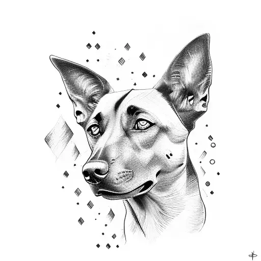 Belgian malinois tattoo design idea
