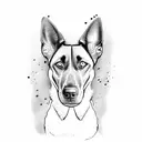 Belgian malinois tattoo design idea