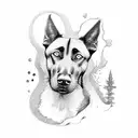 Belgian malinois tattoo design idea