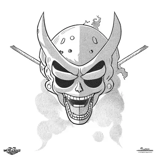 Luffy attack zoro one piece tattoo design idea